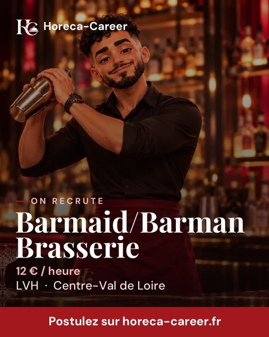 Barmaid/Barman Brasserie — Centre-Val de Loire