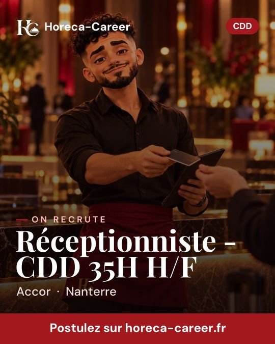 Réceptionniste - CDD 35H H/F — Nanterre