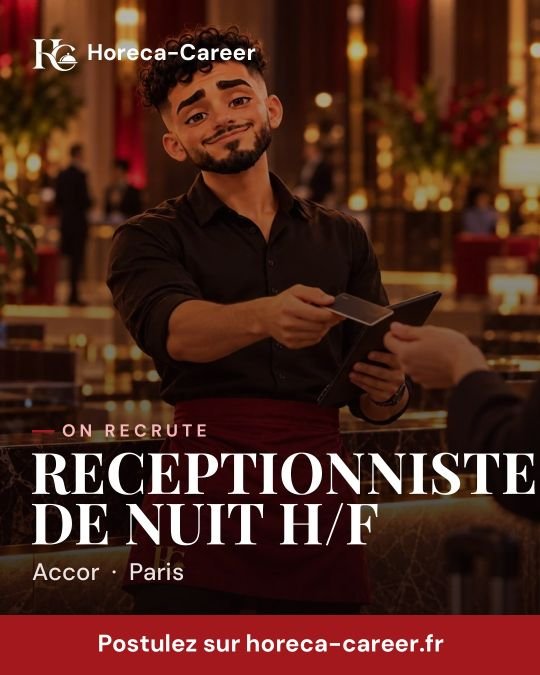 RECEPTIONNISTE DE NUIT H/F — Paris