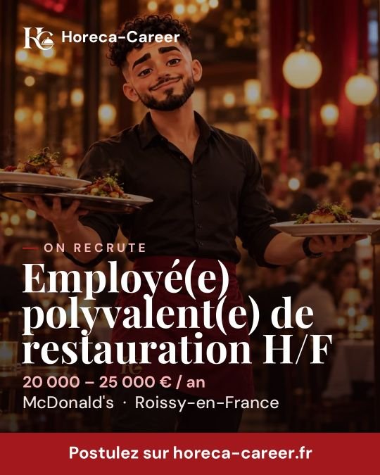 Employé(e) polyvalent(e) de restauration H/F — Roissy-en-France