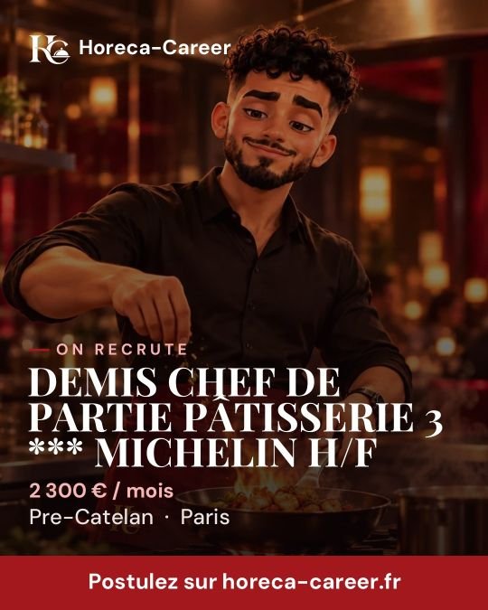 DEMIS CHEF DE PARTIE PÂTISSERIE 3 *** MICHELIN H/F — Paris