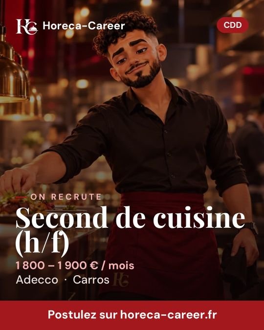 Second de cuisine (h/f) — Carros