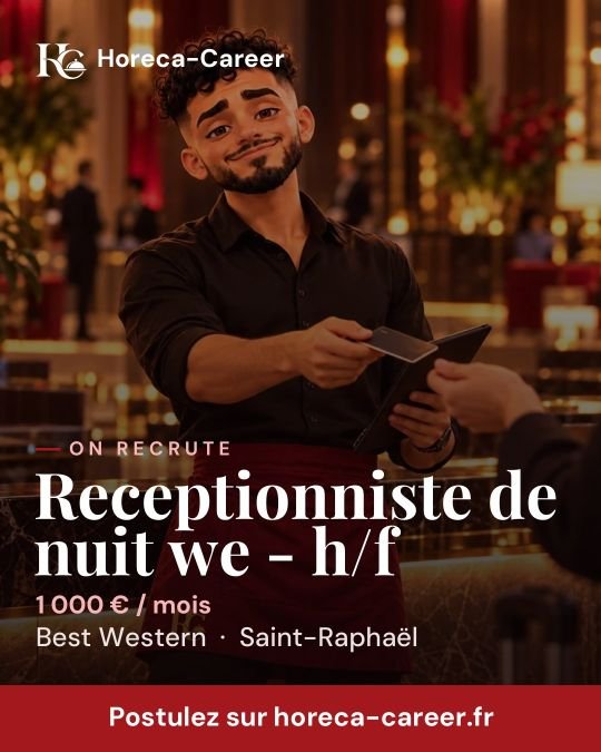 Receptionniste de nuit we - h/f — Saint-Raphaël