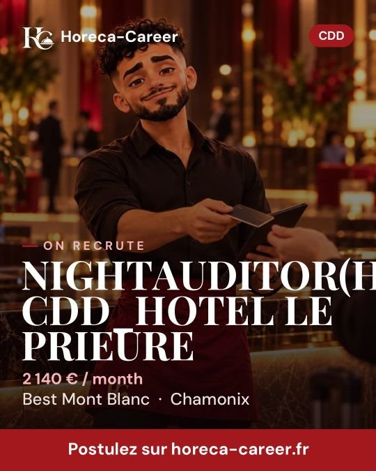 NIGHTAUDITOR(H/F) CDD_HOTEL LE PRIEURE — Chamonix
